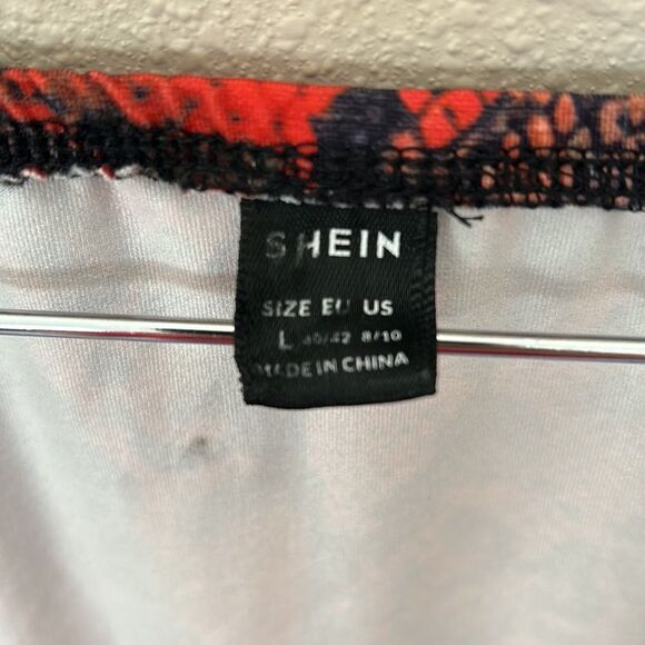 Off Shoulder Long Sleeve Snake Skin Dress Size Women's L Midi - Picture 3 of 3